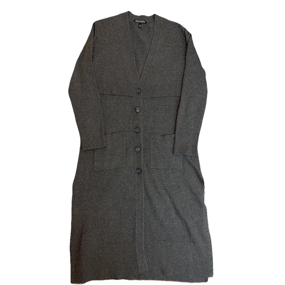Banana Republic‎ Cardigan Merino Wool Cashmere Trench Longline Whimsygoth Forest